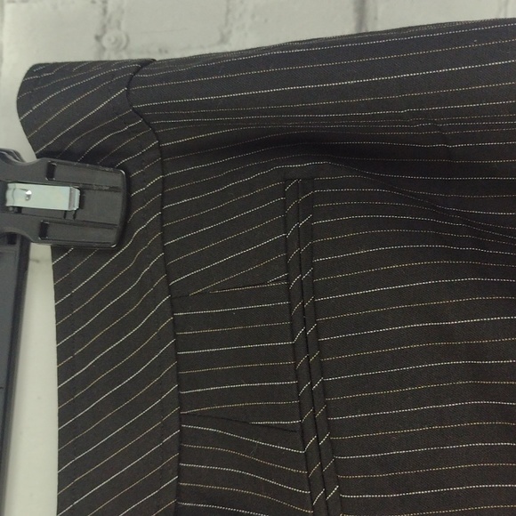 ANN TAYLOR LOFT Ann Black Pinstripe Dress Pants Slacks - Picture 7 of 9